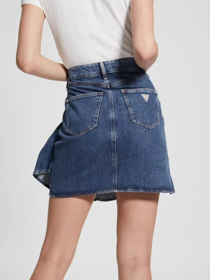 Jeans and Denim GUESS Women Eco Claud Denim Skirt Cloudy Wash Jeans and Denim GUESS Women Eco Claud Denim Skirt Cloudy Wash