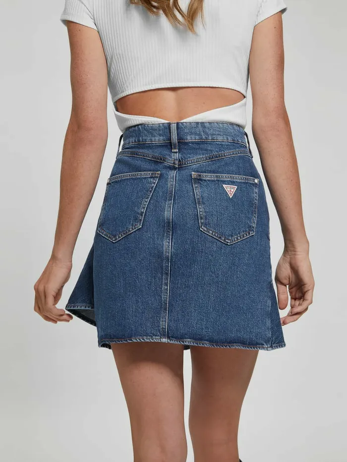 Jeans and Denim GUESS Women Eco Claud Denim Skirt Cloudy Wash Jeans and Denim GUESS Women Eco Claud Denim Skirt Cloudy Wash