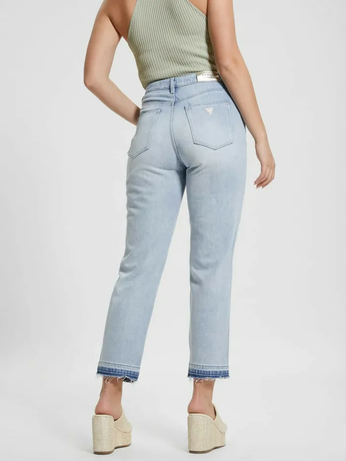 Jeans and Denim Women GUESS Eco Satin Artwork Denim Mom Jeans Sunset Flower Jeans and Denim Women GUESS Eco Satin Artwork Denim Mom Jeans Sunset Flower