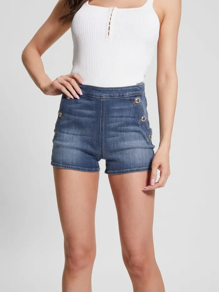 Jeans and Denim Women Janae Shorts Aegean GUESS