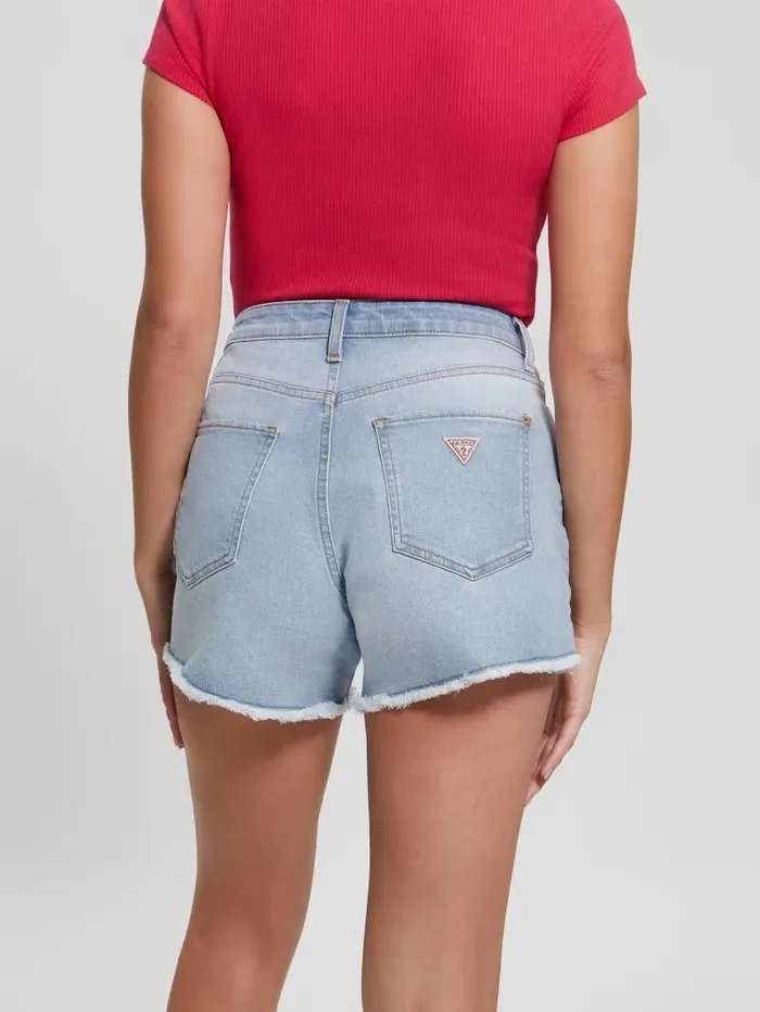Jeans and Denim Women Relaxed Midi Shorts Honeymoon Blue GUESS