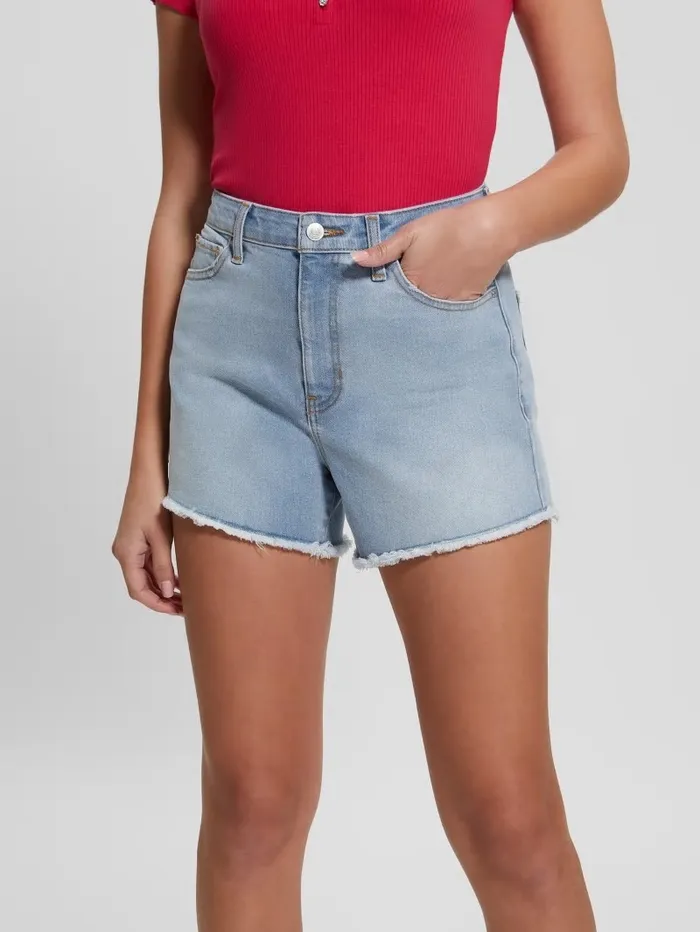 Jeans and Denim Women Relaxed Midi Shorts Honeymoon Blue GUESS Jeans and Denim Women Relaxed Midi Shorts Honeymoon Blue GUESS