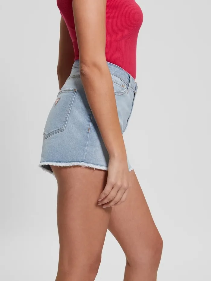 Jeans and Denim Women Relaxed Midi Shorts Honeymoon Blue GUESS Jeans and Denim Women Relaxed Midi Shorts Honeymoon Blue GUESS