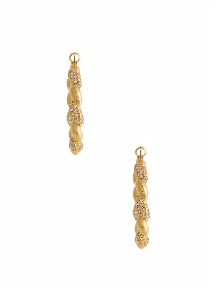 Jewelry GoldTone Twisted Hoop Earrings Gold 8211 GUESS Women Jewelry GoldTone Twisted Hoop Earrings Gold 8211 GUESS Women