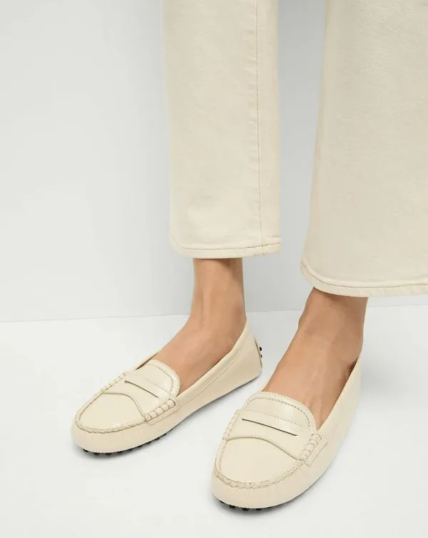 Jia Driving Loafer Ivory Women Veronica Beard Shoes