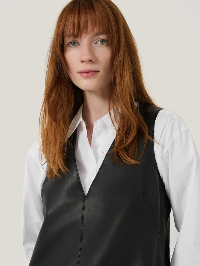 Jigsaw Bleeker Leather Applique Dress Black Women Dresses and Jumpsuits