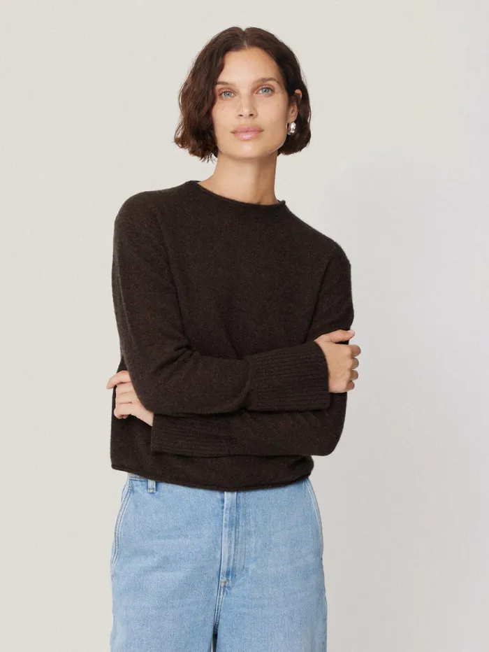 Jigsaw Cloud Cashmere Eldon Jumper Brown Women Knitwear and Cashmere