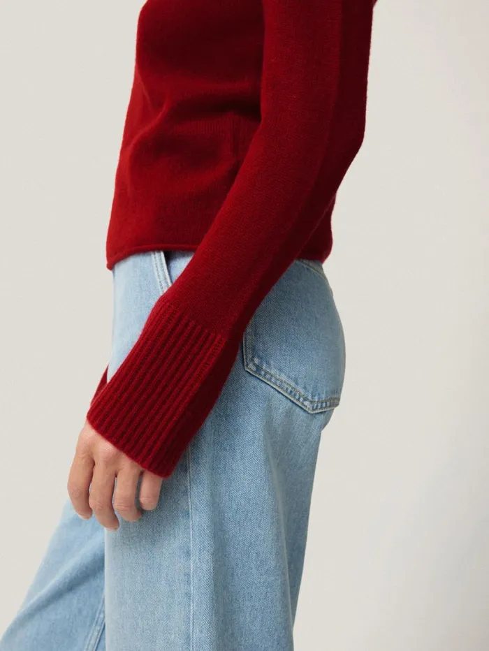 Jigsaw Cloud Cashmere Eldon Jumper Red Women Knitwear and Cashmere