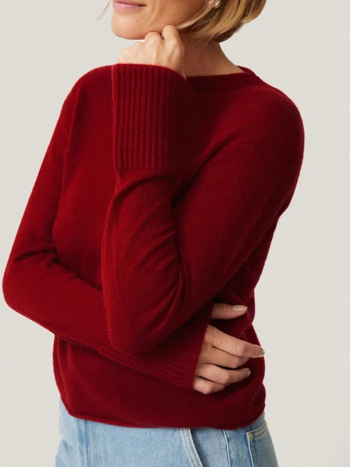 Jigsaw Cloud Cashmere Eldon Jumper Red Women Knitwear and Cashmere