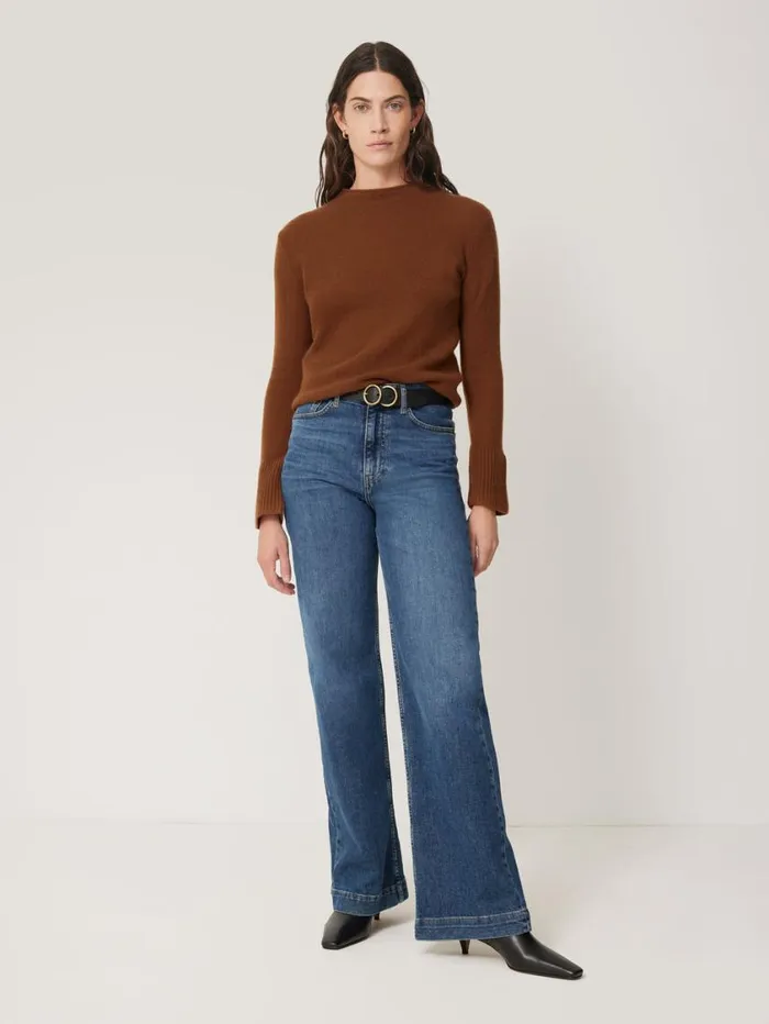 Jigsaw Cloud Cashmere Eldon Jumper Toffee Women Knitwear and Cashmere