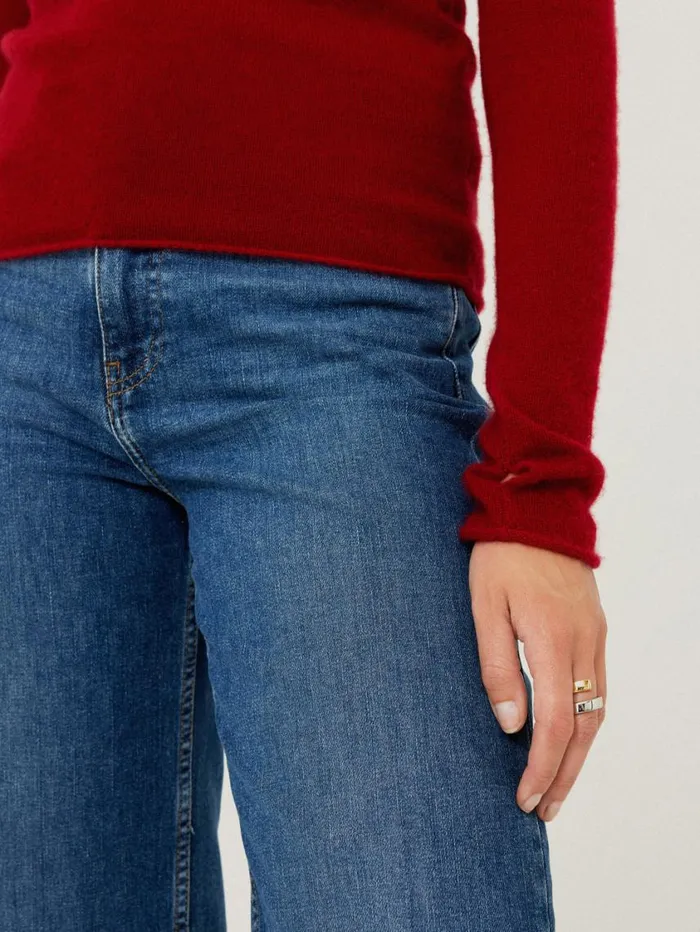 Jigsaw Cloud Cashmere Polo Jumper Red Women Knitwear and Cashmere