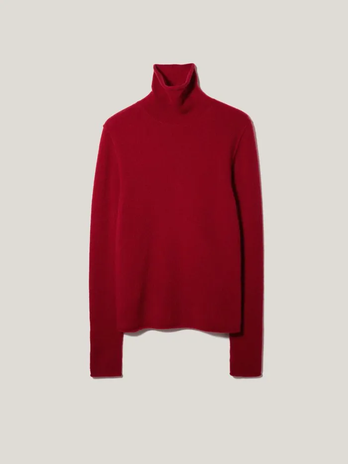 Jigsaw Cloud Cashmere Polo Jumper Red Women Knitwear and Cashmere