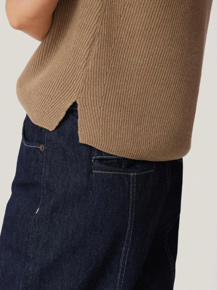 Jigsaw Cotton Blend V Neck Tank Neutral Women Knitwear and Cashmere