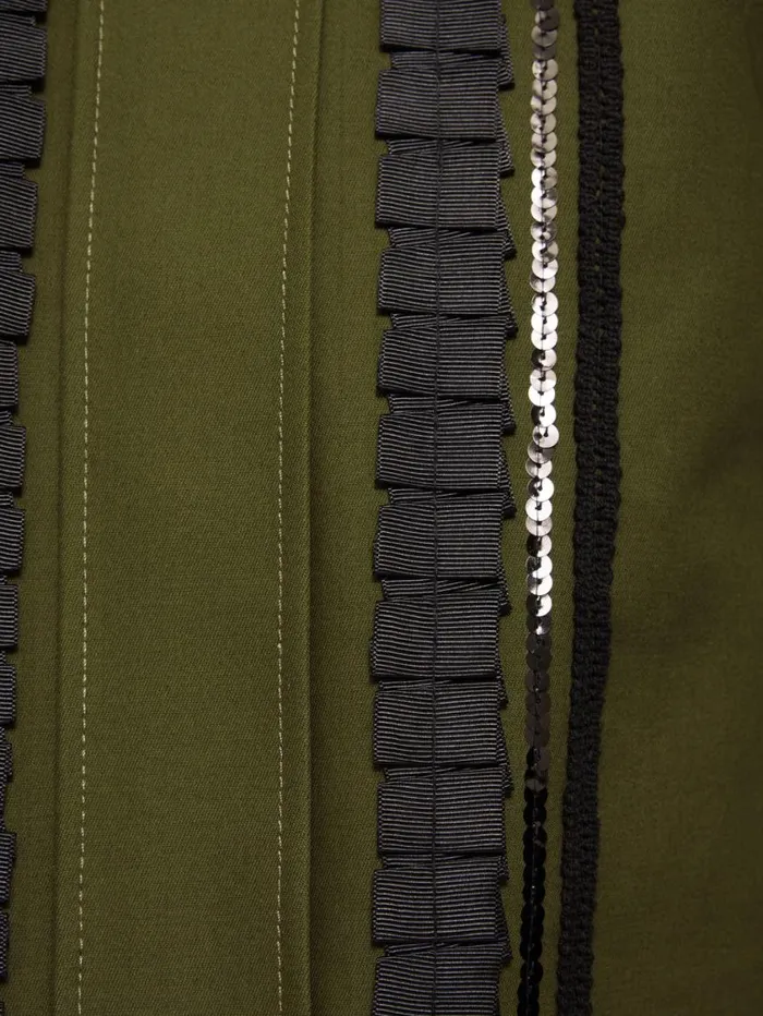 Jigsaw Cotton Trim Detail Jacket Khaki Women Coords