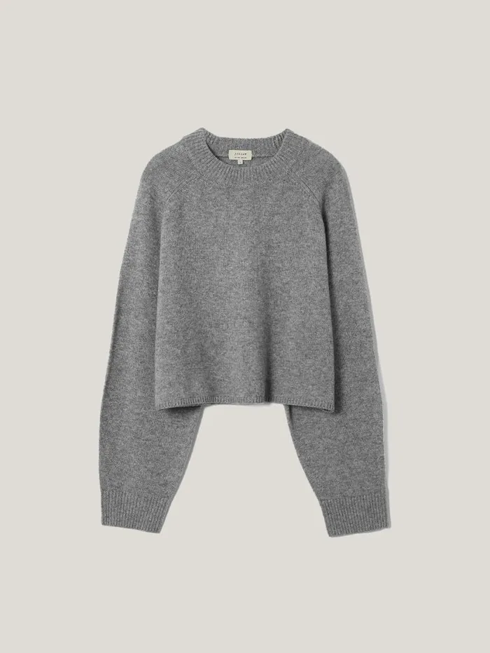 Jigsaw Crew Neck Poncho Jumper Grey Women Knitwear and Cashmere