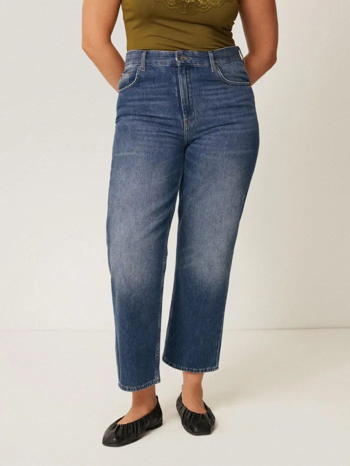 Jigsaw Delmont Cropped Tapered Jean Blue Women Trousers