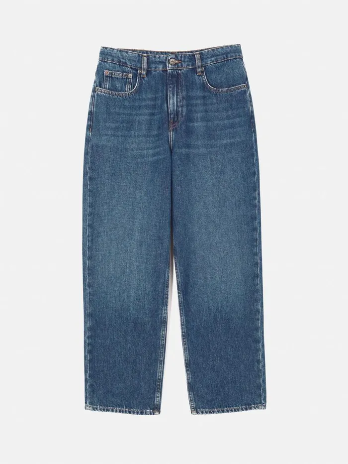Jigsaw Delmont Cropped Tapered Jean Blue Women Trousers