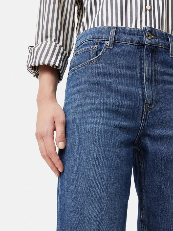 Jigsaw Delmont Cropped Tapered Jean Blue Women Trousers