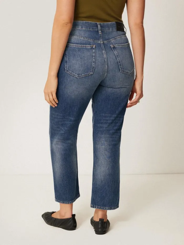 Jigsaw Delmont Cropped Tapered Jean Blue Women Trousers