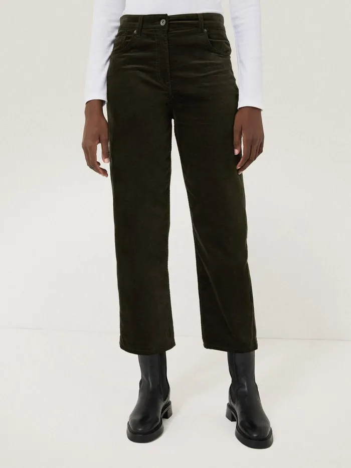 Jigsaw Delmont Velvet Tapered Jean Dark Green Women Party