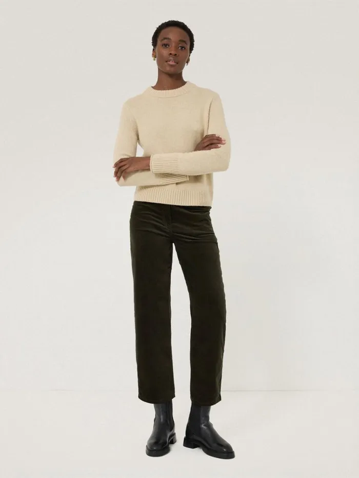 Jigsaw Delmont Velvet Tapered Jean Dark Green Women Party