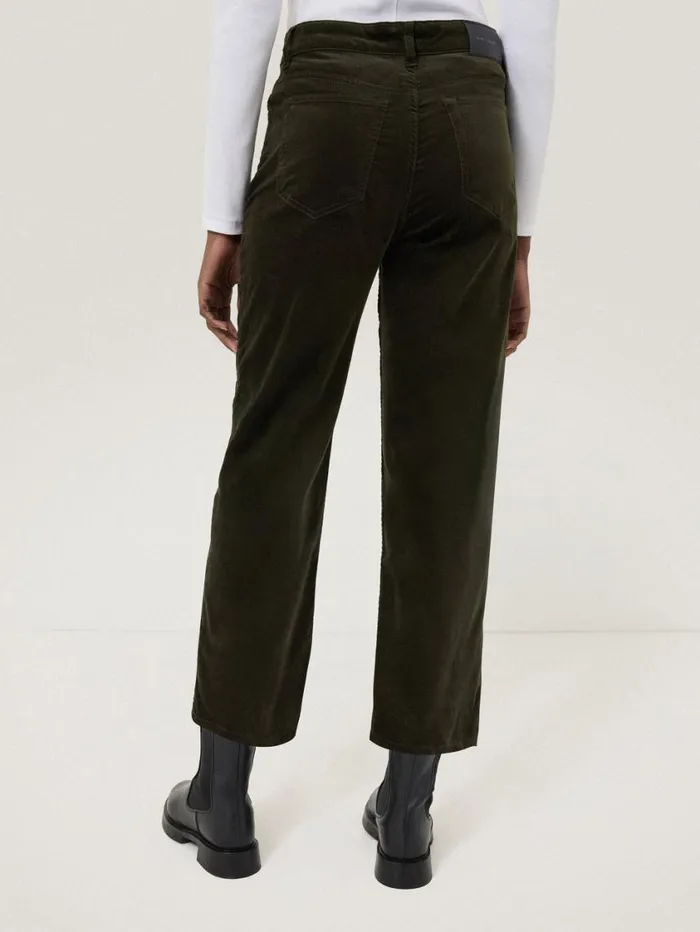 Jigsaw Delmont Velvet Tapered Jean Dark Green Women Party