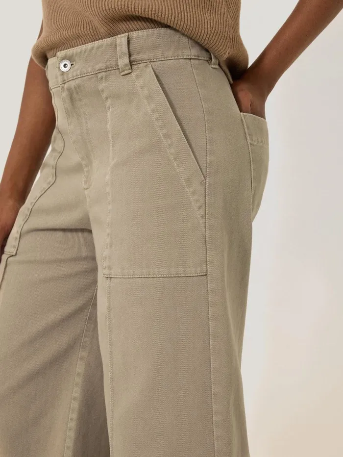 Jigsaw Denim Sailor Trouser Brown Women Denim