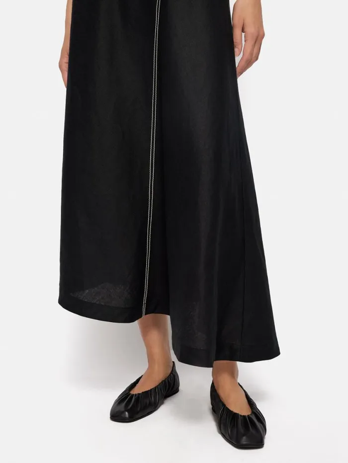 Jigsaw Elasticated Ballerina Black Women Flats