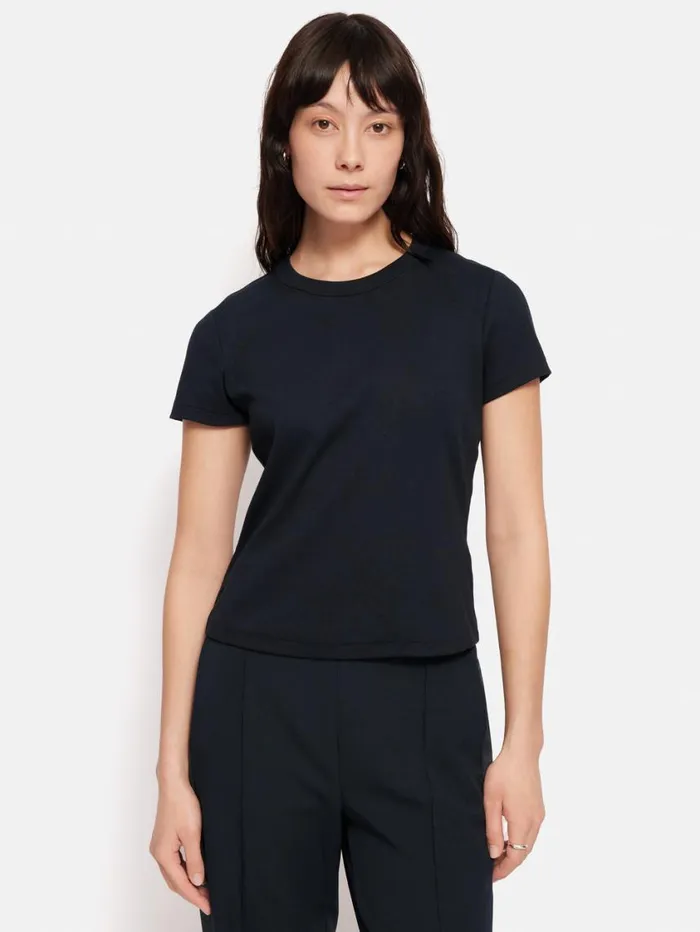Jigsaw Fine Cotton Tee Navy Women Suits and Tailoring