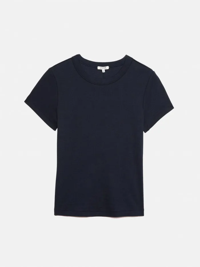 Jigsaw Fine Cotton Tee Navy Women Suits and Tailoring