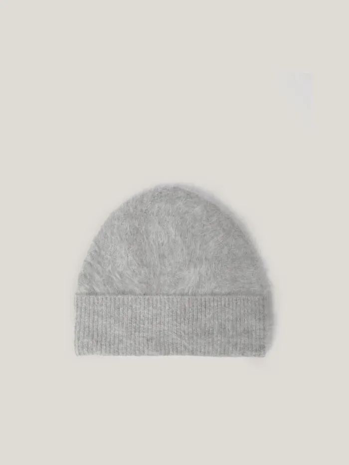 Jigsaw Halo Cashmere Beanie Grey Women Hats and Gloves