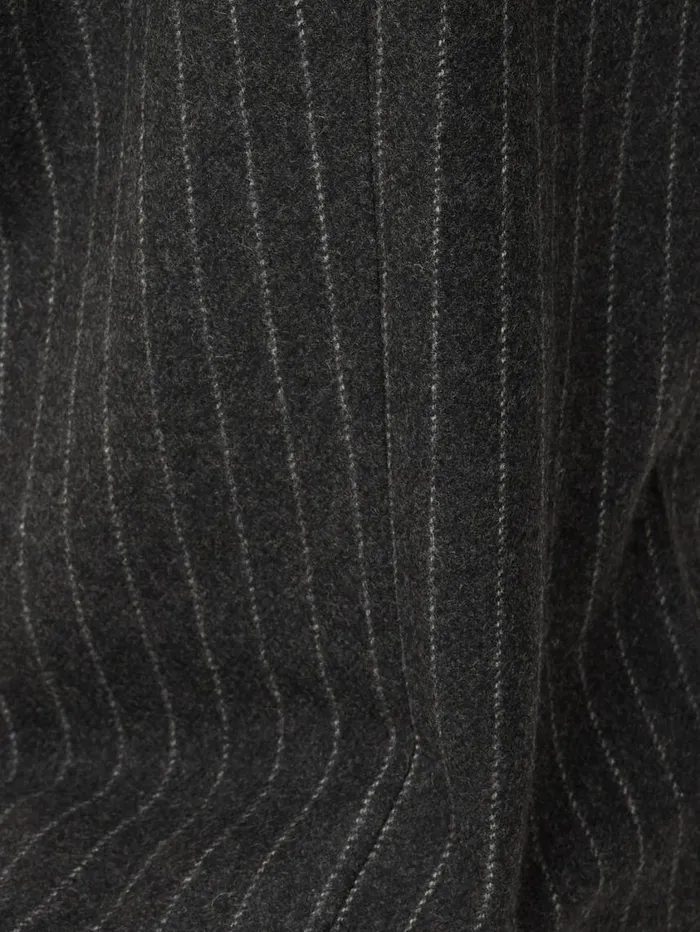Jigsaw Italian Wool Kemp Pinstripe Trouser Grey Women Suits and Tailoring