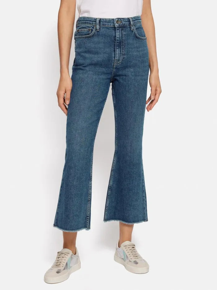Jigsaw Kick Flare Jean Vintage Mid Blue Women Denim