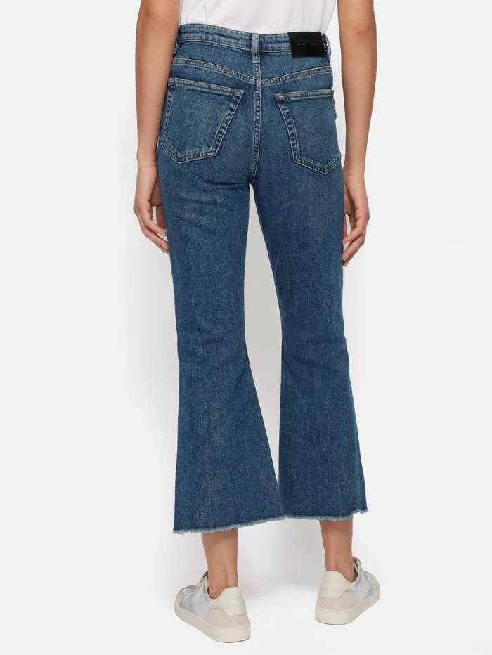 Jigsaw Kick Flare Jean Vintage Mid Blue Women Denim