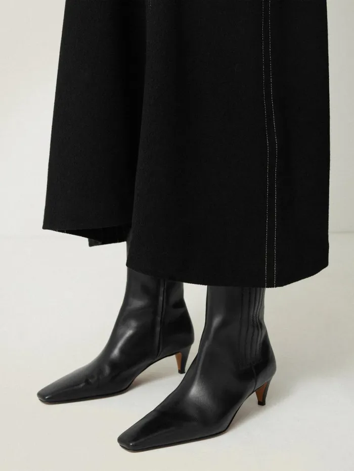 Jigsaw Leather Valerie Ankle Boot Black Women Boots