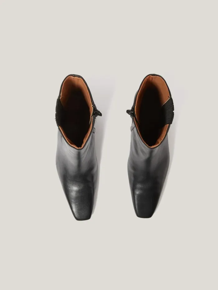 Jigsaw Leather Valerie Ankle Boot Black Women Boots