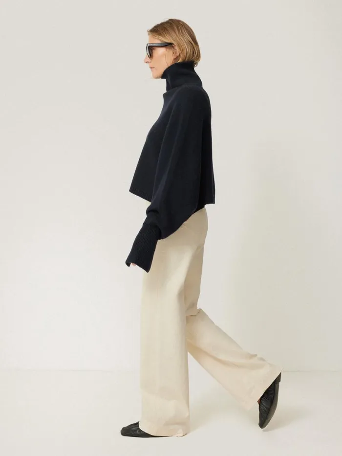 Jigsaw Merino Poncho Jumper Navy Women Knitwear and Cashmere