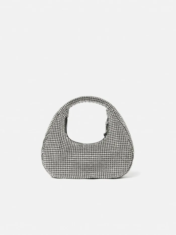 Jigsaw Mini Tay Crystal Bag Silver Women Bags