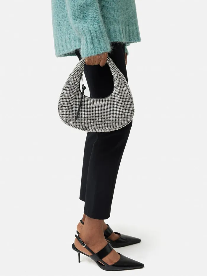 Jigsaw Mini Tay Crystal Bag Silver Women Bags