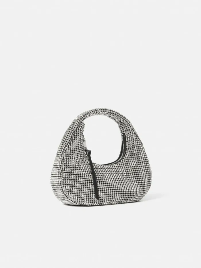 Jigsaw Mini Tay Crystal Bag Silver Women Bags
