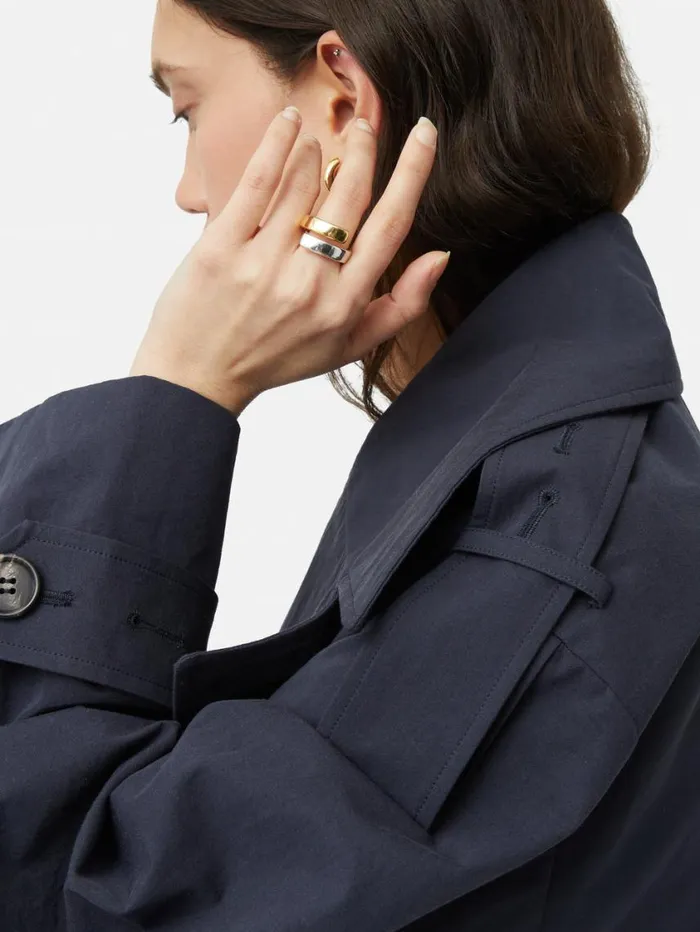 Jigsaw Mixed Metal Wrap Ring Multi Women Party