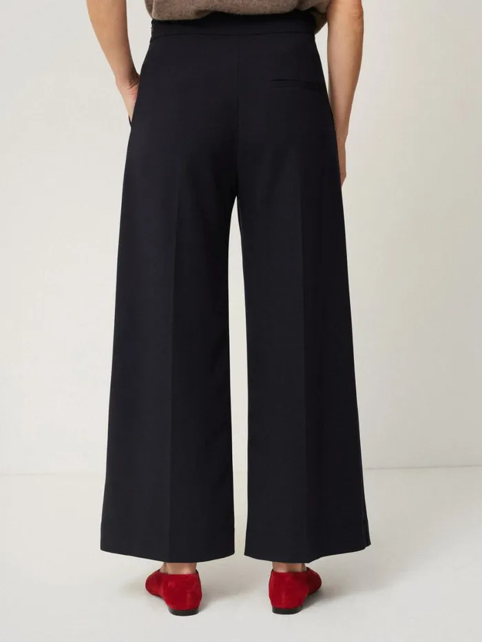 Jigsaw Modern Crepe Sailor Trouser Navy Women Suits and Tailoring
