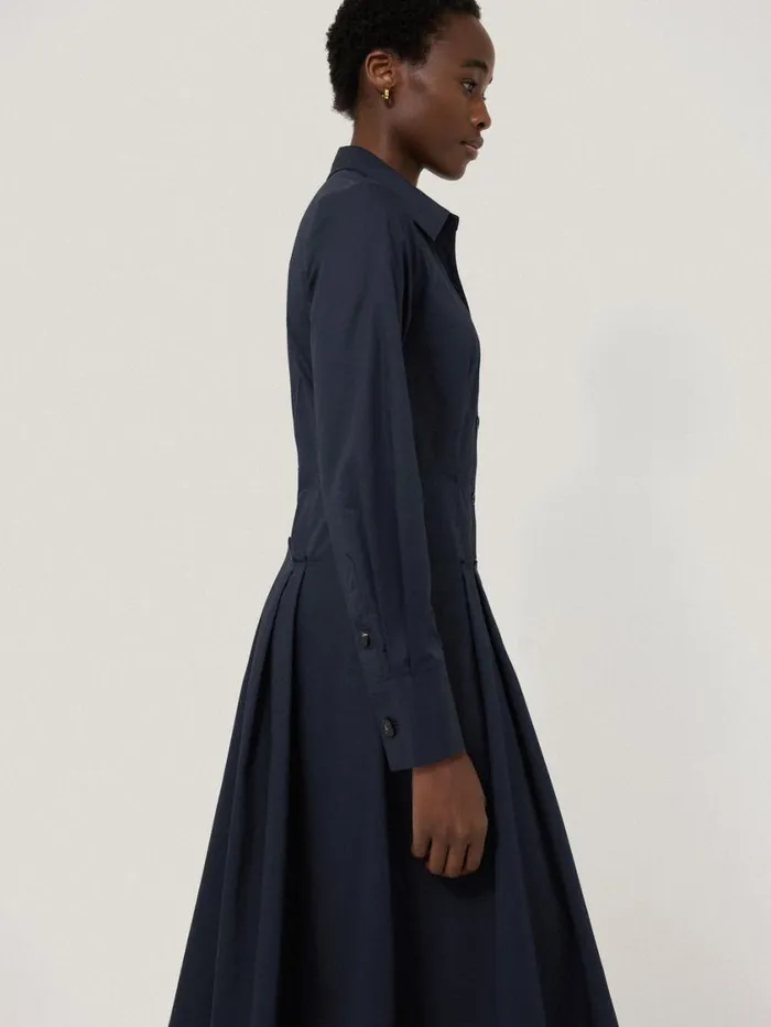 Jigsaw Panelled Shirt Dress Navy Women Dresses and Jumpsuits