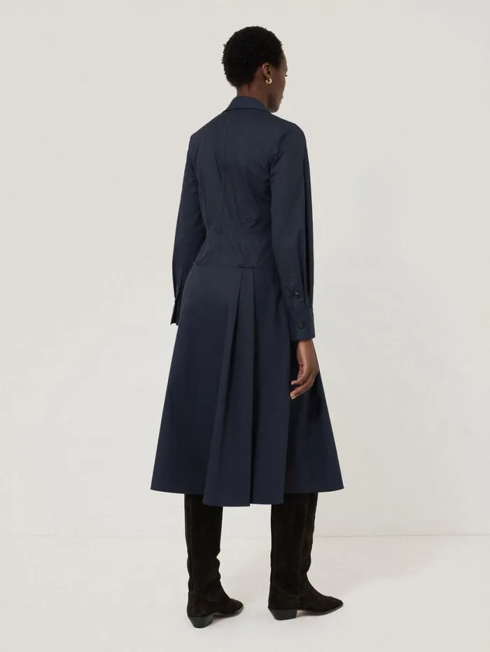 Jigsaw Panelled Shirt Dress Navy Women Dresses and Jumpsuits