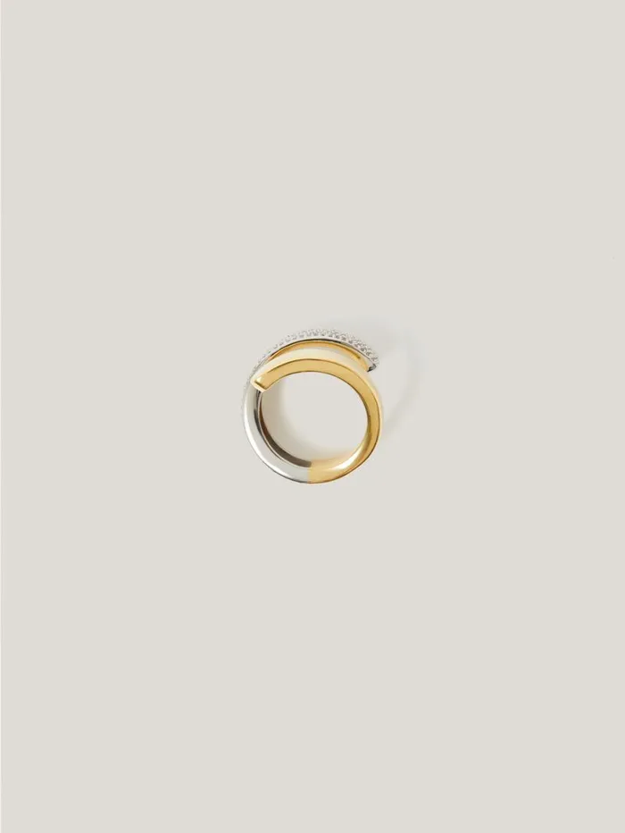 Jigsaw Pave Wrap Ring Gold Women Jewellery
