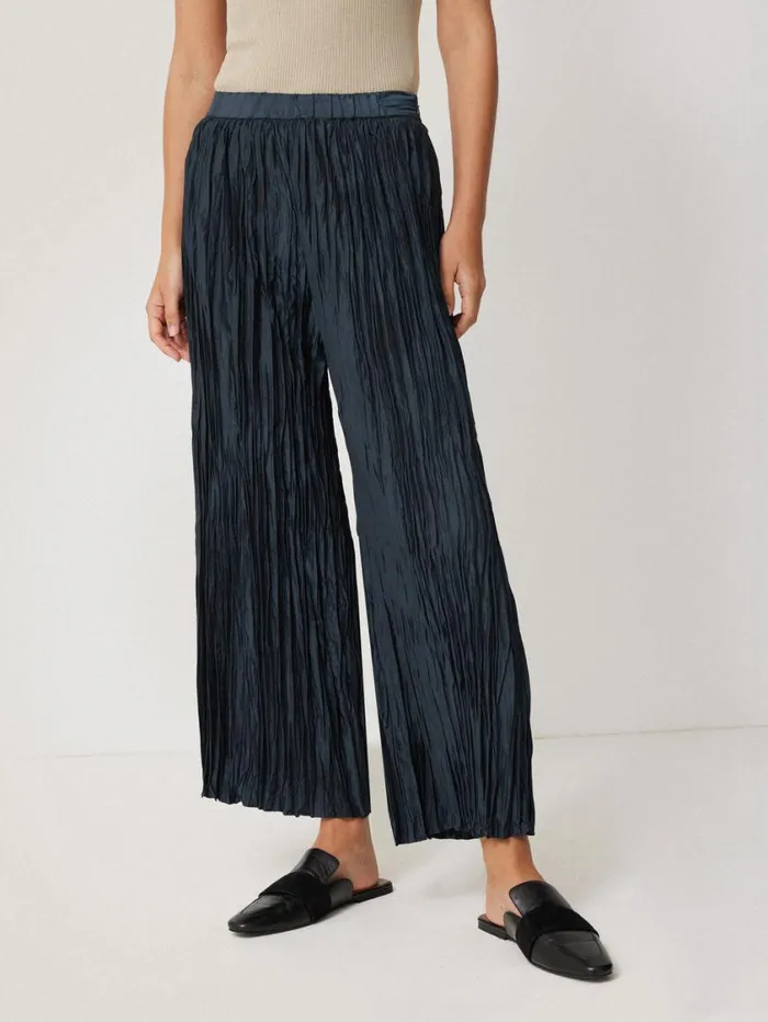 Jigsaw Plisse Trouser Navy Women Coords