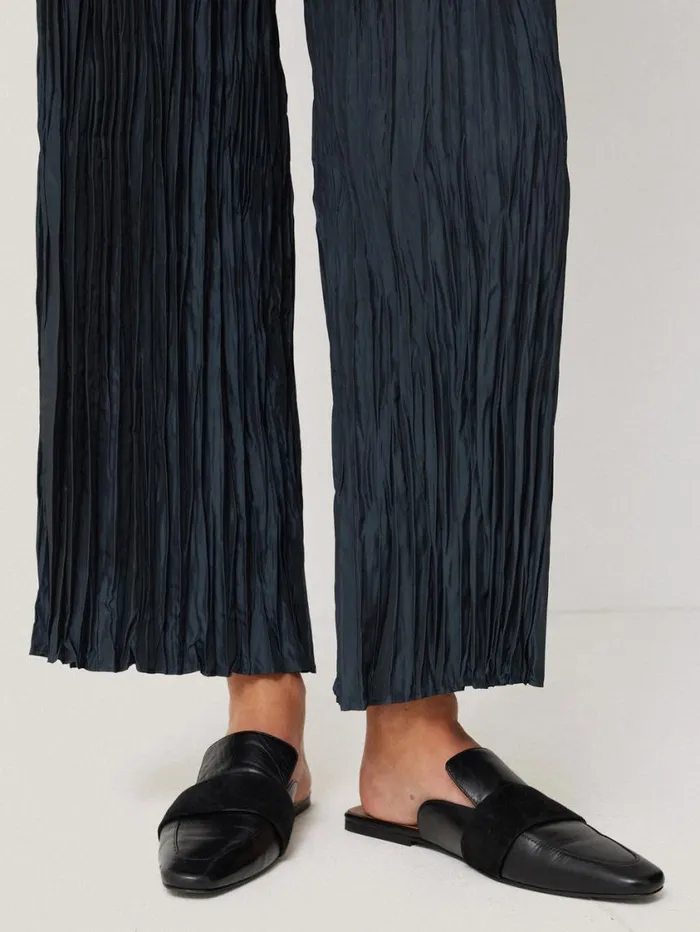 Jigsaw Plisse Trouser Navy Women Coords