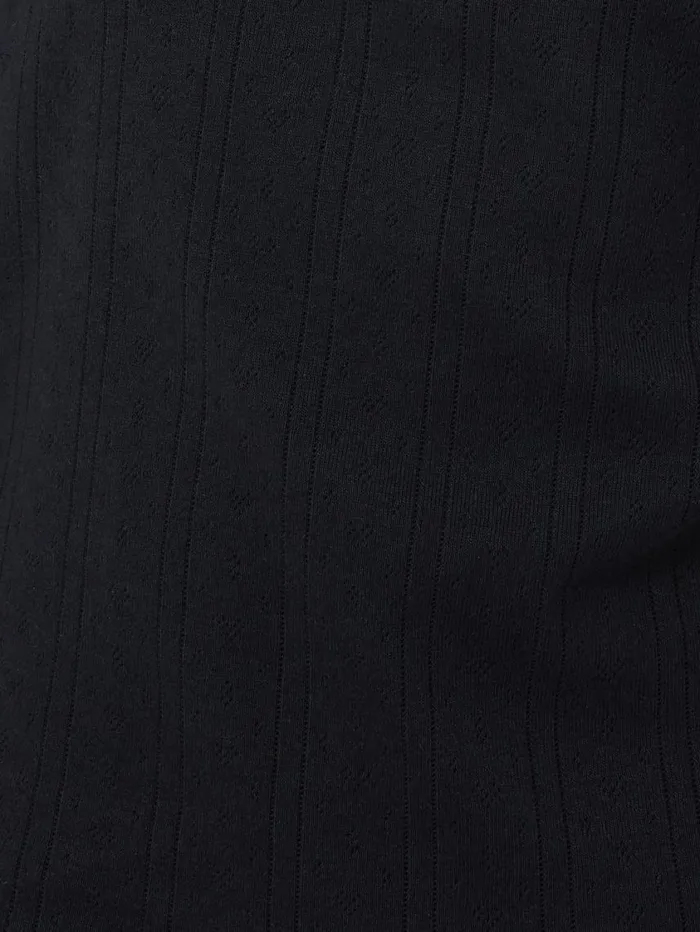 Jigsaw Pointelle Pyjama Henley Top Navy Women Pyjamas and Loungewear