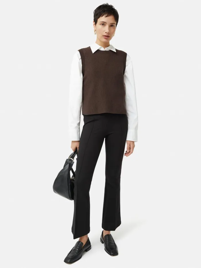 Jigsaw Ponte Kickflare Trouser Black Women Suits and Tailoring