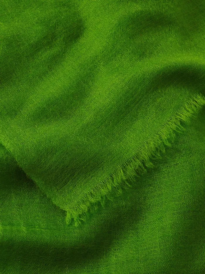 Jigsaw Pure Cashmere Gauze Scarf Green Women Ponchos and Scarves